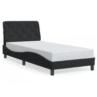 Bedframe met LED zonder matras fluweel zwart 90x190 cm - thumbnail