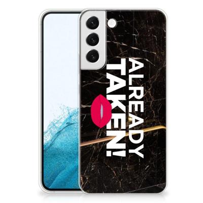 Samsung Galaxy S22 Plus | Siliconen hoesje | met naam Already Taken Black Samsung Galaxy S22 Plus | Siliconen hoesje | met naam Already Taken Black