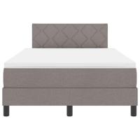 Boxspring Bed met Matras & LED Taupe 120x190 cm Stof - thumbnail
