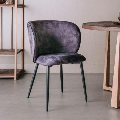 Tower Living Eetkamerstoel 'Perano' Velvet, kleur Donkergrijs