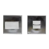 Hdd Pro WC Garnituur Square 48 Mm Inox Look - thumbnail