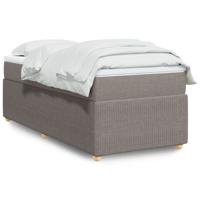 Boxspring met matras stof taupe 90x190 cm - thumbnail
