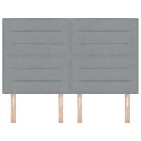 LED Hoofdbord met LED-striplichten Lichtgrijs 160 cm Polyester - thumbnail