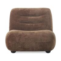 Dutchbone Fauteuil 'Wyatt' Velvet, kleur Cognac - thumbnail