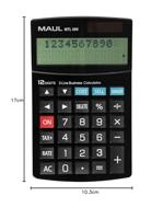 Maul MTL 600 Bureaurekenmachine Zwart Aantal displayposities: 12 werkt op batterijen, werkt op zonne-energie - thumbnail