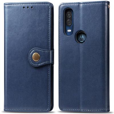 Retro effen kleur lederen gesp mobiele telefoon bescherming lederen draagtas met Lanyard & fotolijstjes & kaartsleuf & portemonnee & beugel functie vo