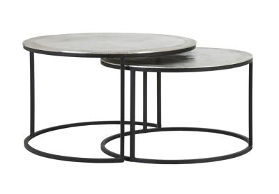 Light & Living Salontafel 'Talca' Set van 2 stuks, 67/75cm, kleur Nikkel Light & Living Salontafel 'Talca' Set van 2 stuks, 67/75cm, kleur Nikkel
