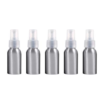 5 stuks hervulbare glas fijne mist verstuivers aluminium fles 50ml (transparant)
