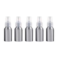 5 stuks hervulbare glas fijne mist verstuivers aluminium fles 50ml (transparant) - thumbnail
