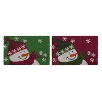 Deurmat DKD Home Decor Kerstmis PVC Kokosvezel (60 x 40 x 1,5 cm) (2 Stuks) - thumbnail