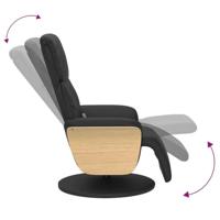 Massagestoel verstelbaar met voetensteun kunstleer zwart - thumbnail