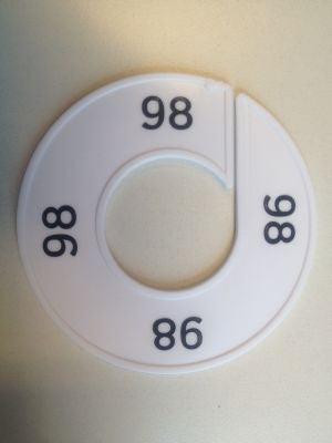 Maatring 9cm wit/zwart 98