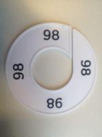 Maatring 9cm wit/zwart 98 - thumbnail