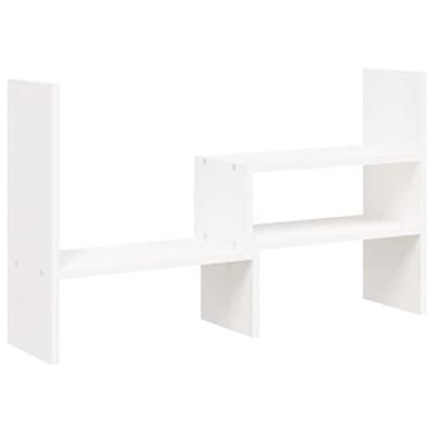 VidaXL Monitorstandaard (39-72)x17x43 cm massief grenenhout wit