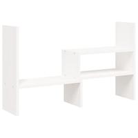 VidaXL Monitorstandaard (39-72)x17x43 cm massief grenenhout wit - thumbnail