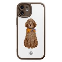 iPhone 11 bruine case - Labradoodle - thumbnail