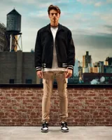 Malelions Signature Varsity Jacket Heren Zwart - Maat S - Kleur: Zwart | Soccerfanshop - thumbnail