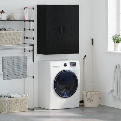 Wandkast Wandgemonteerd Zwart 69.5 x 34 x 90 cm Bewerkt hout