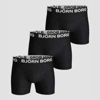 Bjorn Borg boxershorts cotton stretch 3-pack zwart - thumbnail