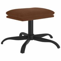 Voetenbank 60x60x39 cm microvezelstof bruin - thumbnail