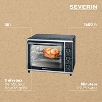Severin TO-2056 Mini Oven 30L Zwart - thumbnail