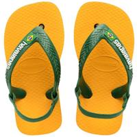 Teenslippers voor baby Brasil Logo II HAVAIANAS geel - thumbnail