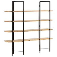 Boekenkast met 4 schappen 160x35x160 cm massief mangohout - thumbnail