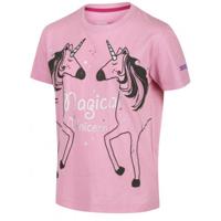 Regatta T shirt Bosley III meisjes katoen roze maat 80 86 - thumbnail