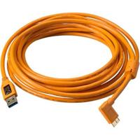 Tether Tools USB-kabel USB-A stekker, USB-micro-B 3.0 stekker 4.60 m Oranje 90° haaks naar rechts CU61RT15-ORG - thumbnail