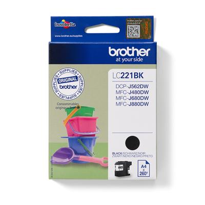 Brother Inktcartridge LC-221BK Origineel Zwart LC-221 BK - thumbnail