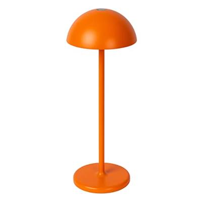 Lucide JOY - Oplaadbare Tafellamp Binnen/Buiten - Accu/Batterij - Ø 12 cm - LED Dimb. - 1x1,5W 3000K - IP54 - Oranje