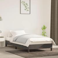Bedframe zonder matras 90x190 cm fluweel donkergrijs - thumbnail