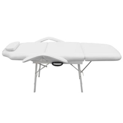 VidaXL Behandelingsstoel voor gezicht 185x78x76 cm kunstleer wit - thumbnail