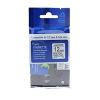 Rillprint compatible TZe tape voor Brother TZe-231, 12 mm, zwart op wit - thumbnail
