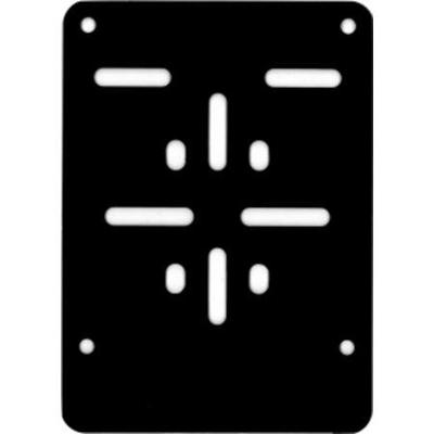 Kentekenplaat-houder 100x120 Alu zwart Belgie
