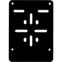 Kentekenplaat-houder 100x120 Alu zwart Belgie - thumbnail