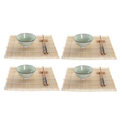 Sushi-set DKD Home Decor 14,5 x 14,5 x 35 cm Keramiek Orientaals (16 Onderdelen)