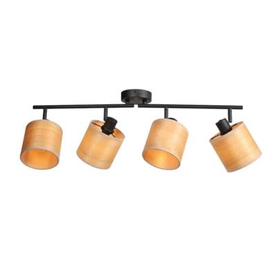 Steinhauer PlafondlampBambus zwart met bamboe 4-lichts - 3668ZW