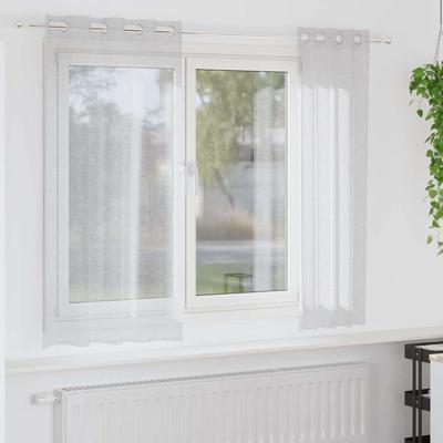 VidaXL Voile gordijn 2 pcs lichtgrijs 175 x 140 cm polyester