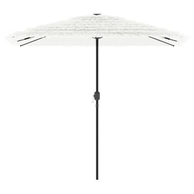 Parasol met stalen paal 248x248x248 cm wit