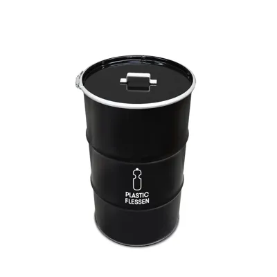 Statiegeld prullenbak 120L - Plastic flessen - Met handvat deksel