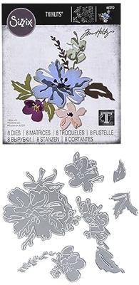 Sizzix • tim holtz thinlits die set brushstroke flowers #2 8pcs