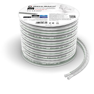 Oehlbach: SP-15 Silverline Luidsprekerkabel (2 x 1,5 mm) - 4 meter