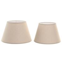Lampenkap Home ESPRIT Beige Linnen Metaal 40 x 40 x 25 cm (2 Stuks) - thumbnail