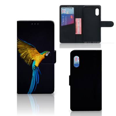 Samsung Xcover Pro | Telefoonhoesje | Met pasjeshouder | Papegaai
