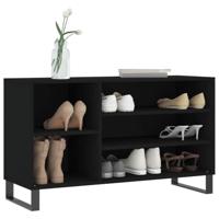 VidaXL Schoenenkast 102x36x60 cm bewerkt hout zwart - thumbnail