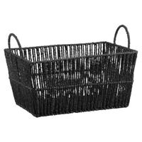 Mand Palmi - zwart - 24,5x35x25 cm - Leen Bakker - thumbnail