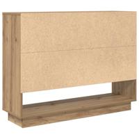 Dressoir artisanaal eikenkleurig 97 x 29 x 75 cm Bewerkt hout - thumbnail