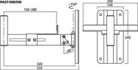 Monacor PAST-500/SW Houder voor PA-luidsprekers Kantelbaar, Zwenkbaar 1 stuk(s) - thumbnail