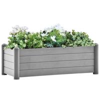 Plantenbak verhoogd 100x43x35 cm PP steengrijs - thumbnail